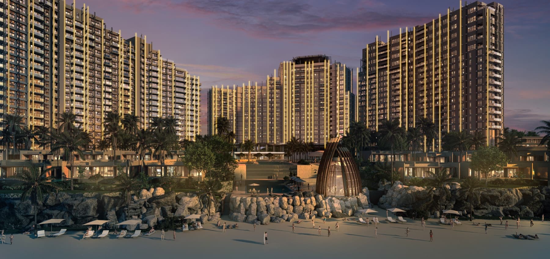 Aruga Resort and Residences, exterior, view centred on the hotel