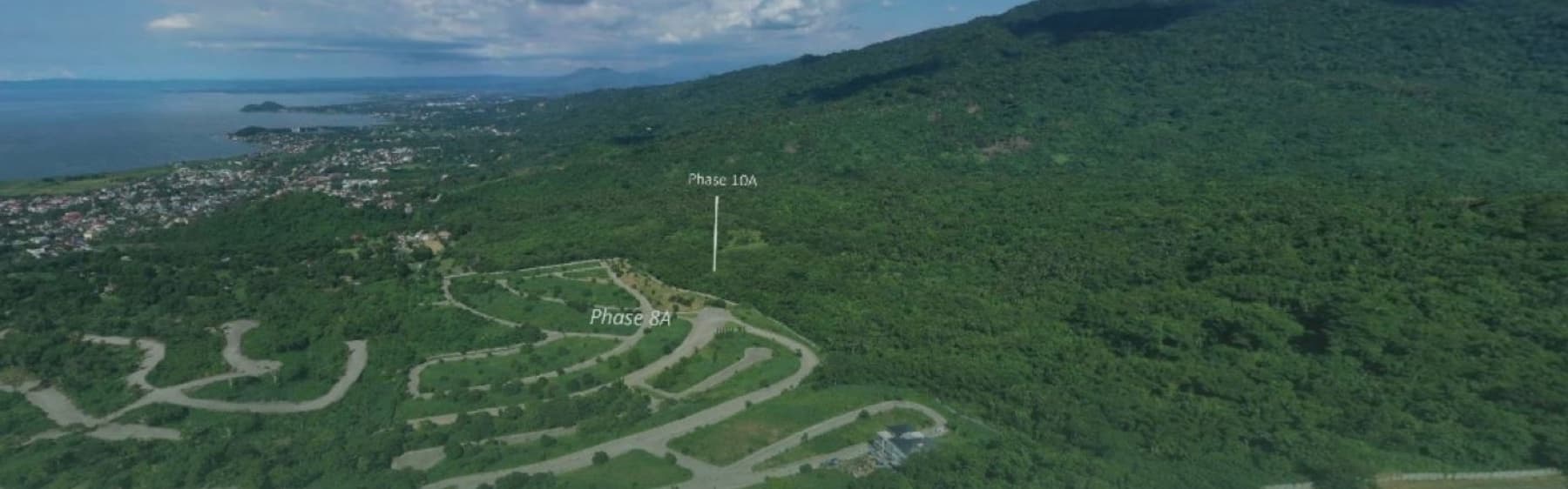 Ayala Greenfield Estates, Phases 8A and 10A on the slopes of Mount Makiling, aerial photo