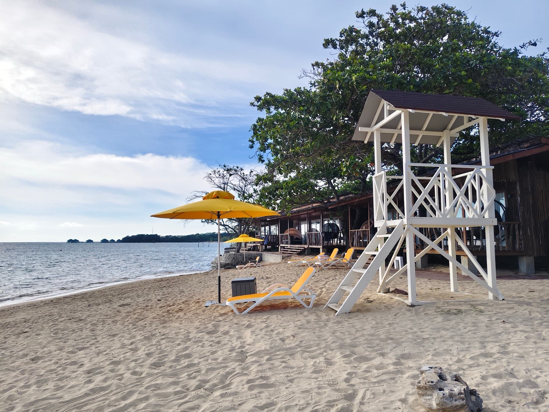 CaSoBe beach with the lifeguard tower