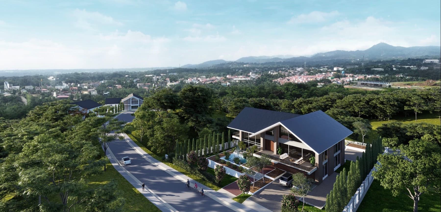 Lanewood Hills, Ridgeside Estate lot with a home overlooking the valley, artist's rendering