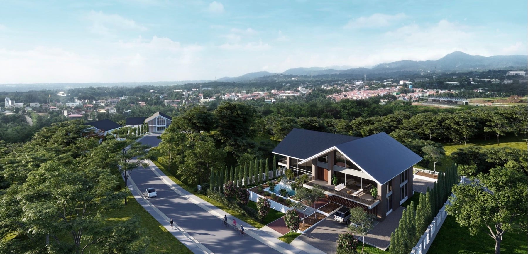 Lanewood Hills, Ridgeside Estate lot with a home overlooking the valley, artist's rendering