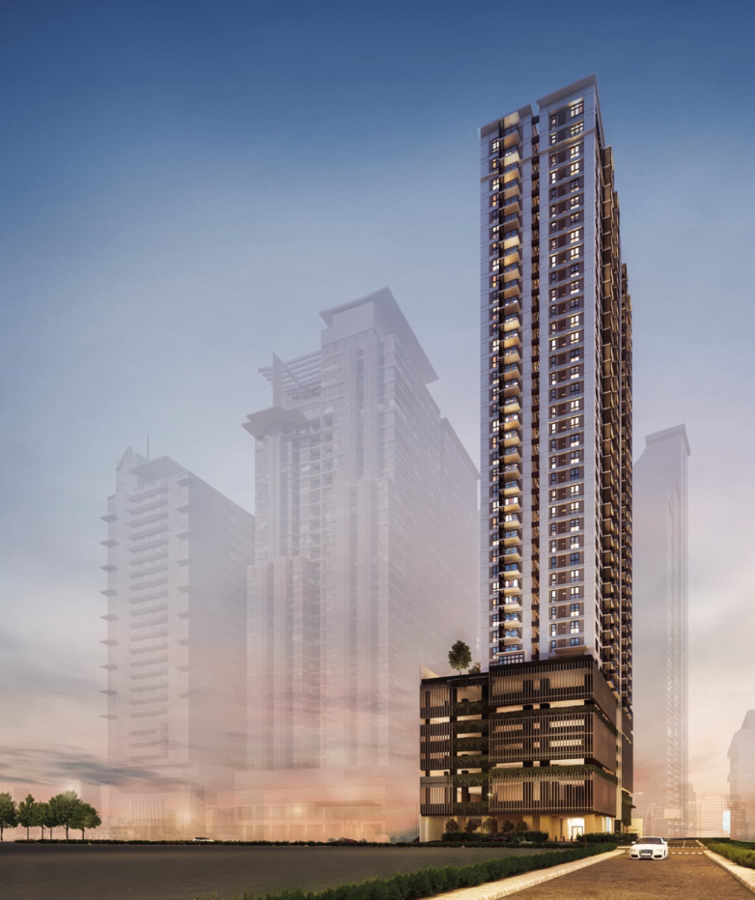 Mergent Residences tower in Poblacion, Makati, artist's rendering