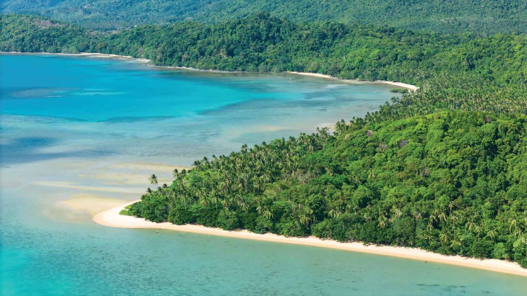 Lio Estate coastline, aerial photo