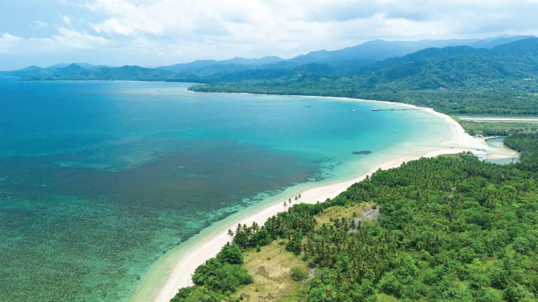 Lio beach and the El Nido coast, aerial photo
