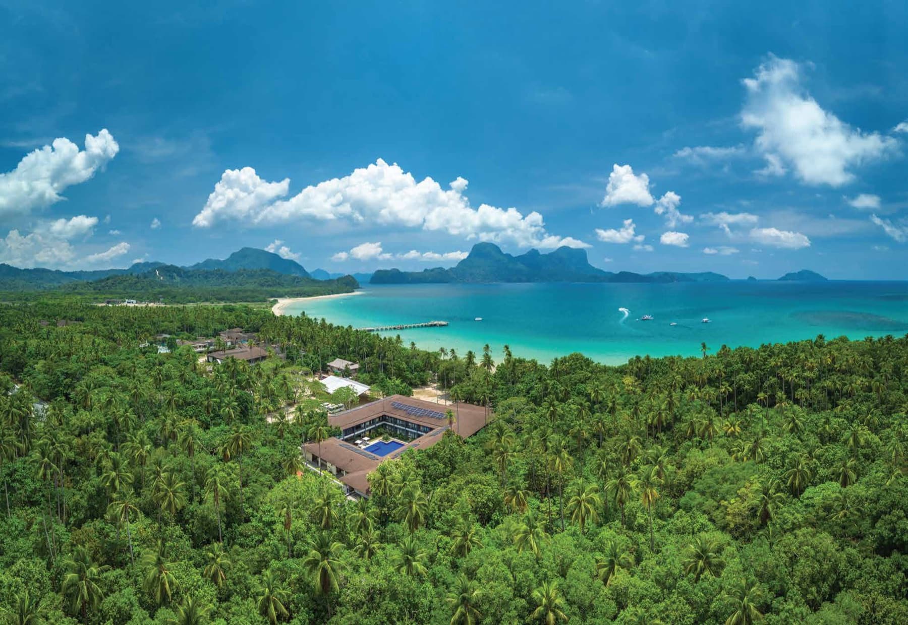 Lio Estate between the forest and the sea, aerial photo