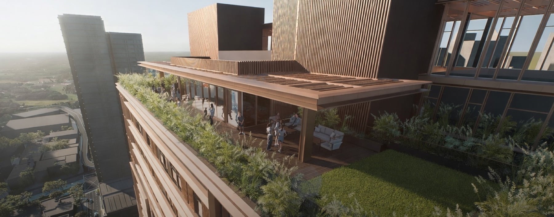Sondris, landscaped roof terrace above Makati, artist's rendering