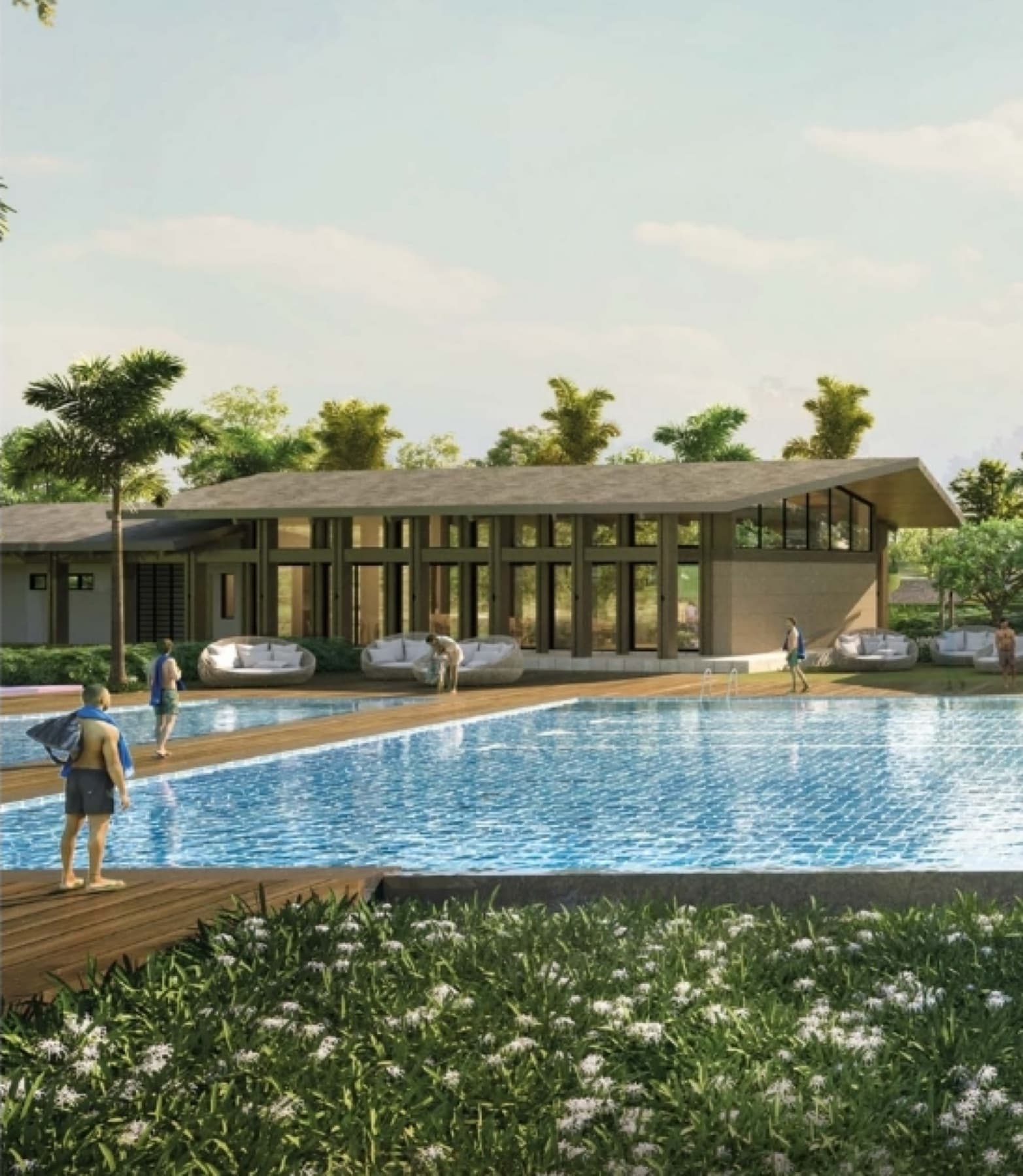 South Palmgrove, clubhouse pool, artist's rendering