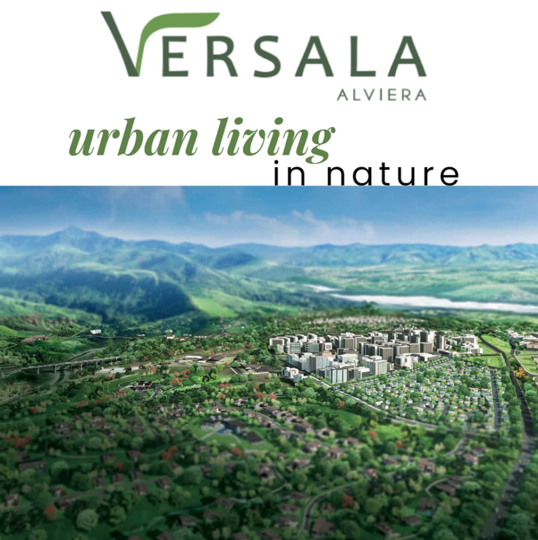 Versala at Alviera, artist's aerial perspective of the Alviera estate in Porac